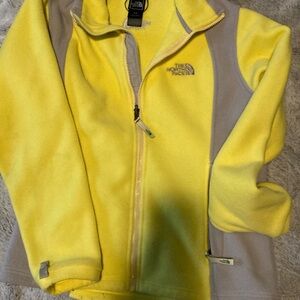 The North Face Womens Yellow and Gray Fleece Jacket